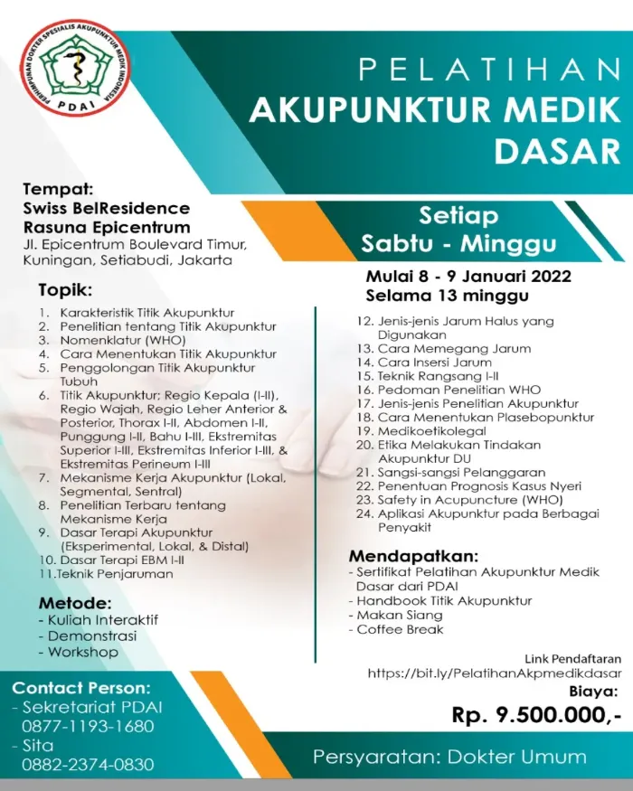 Pelatihan Akupunktur Medik Dasar