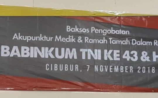 Baksos Akupunktur Medik PDAI - HUT Babinkum TNI ke-43 - 071118